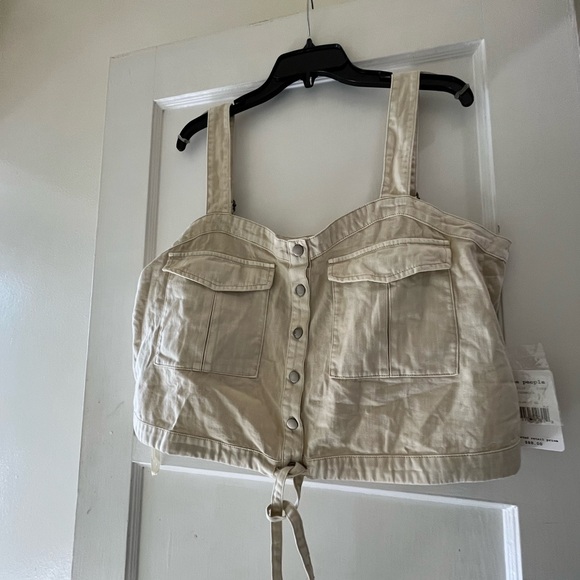 Free People palm dessert crop tank size XL - Picture 2 of 14